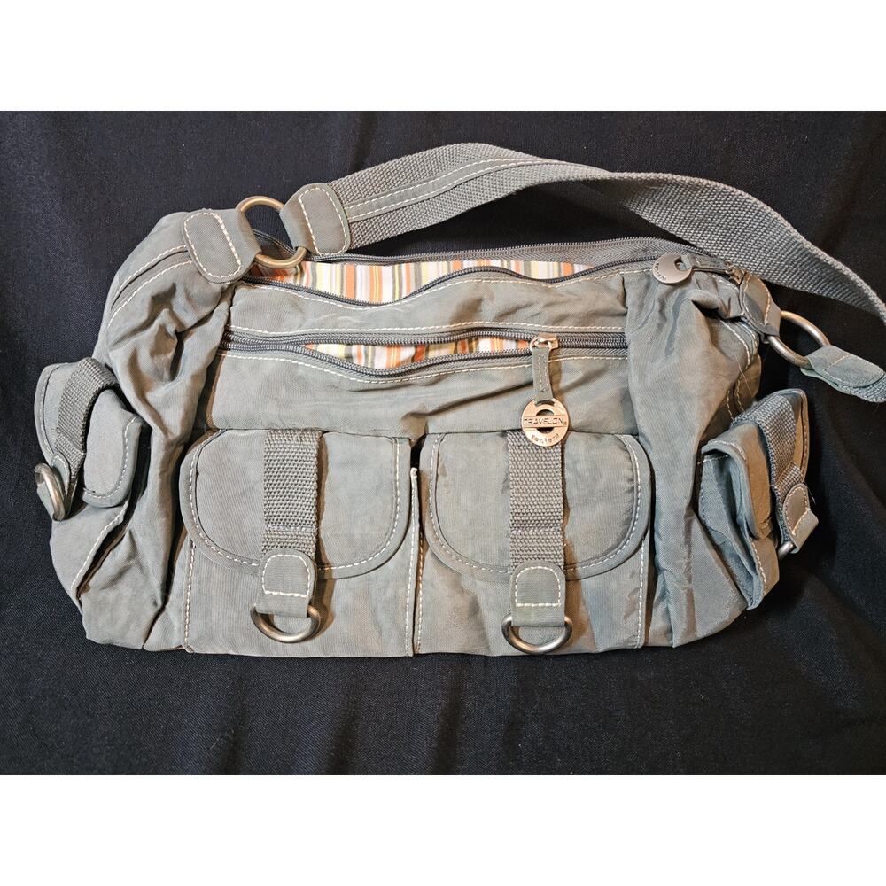 Green Travelon Anti-Theft Crossbody Nylon Bag With RFID Protection Pocket